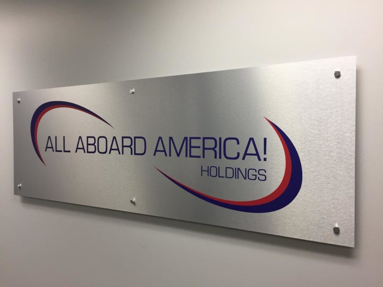 floating panel sign by Vision Visual Colorado