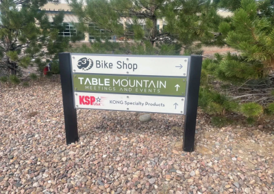 Wayfinding signs for Parks and Trails Bike shop