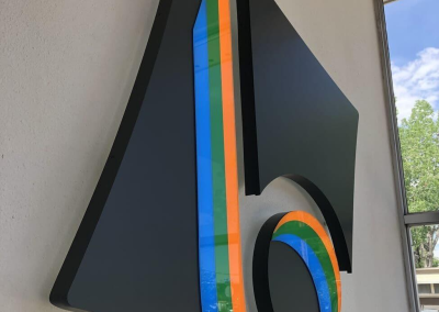 BRC Property Management illuminated interior brand logo decor entrance lobby sign Lakewood CO