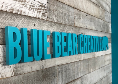 Blue Bear Creative Indoor SIgnage Vision Visual Design and fabrication Denver CO