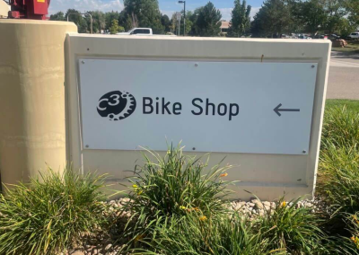 C3 Bikes monument ground sign Golden CO