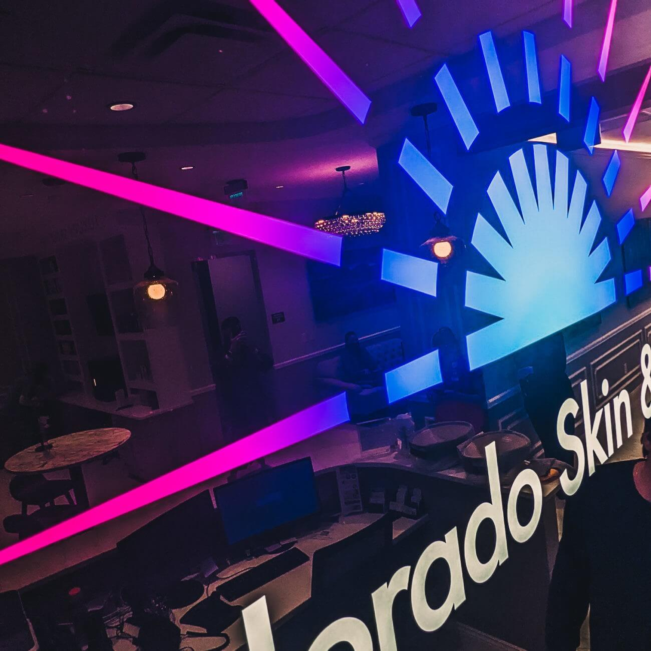 Colorado Skin and Vein RGB LED illuminated brand decor color Greenwood Village CO