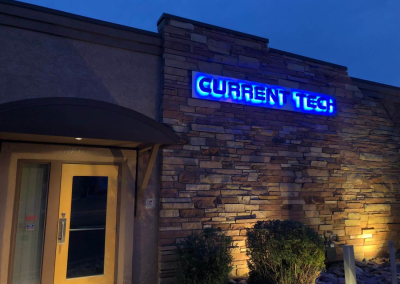 Current Tech halo Illuminated Channel Letters sign Lakewood CO