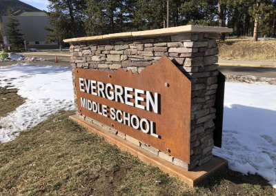 Evergreen Middle School Monument Sign Evergreen CO
