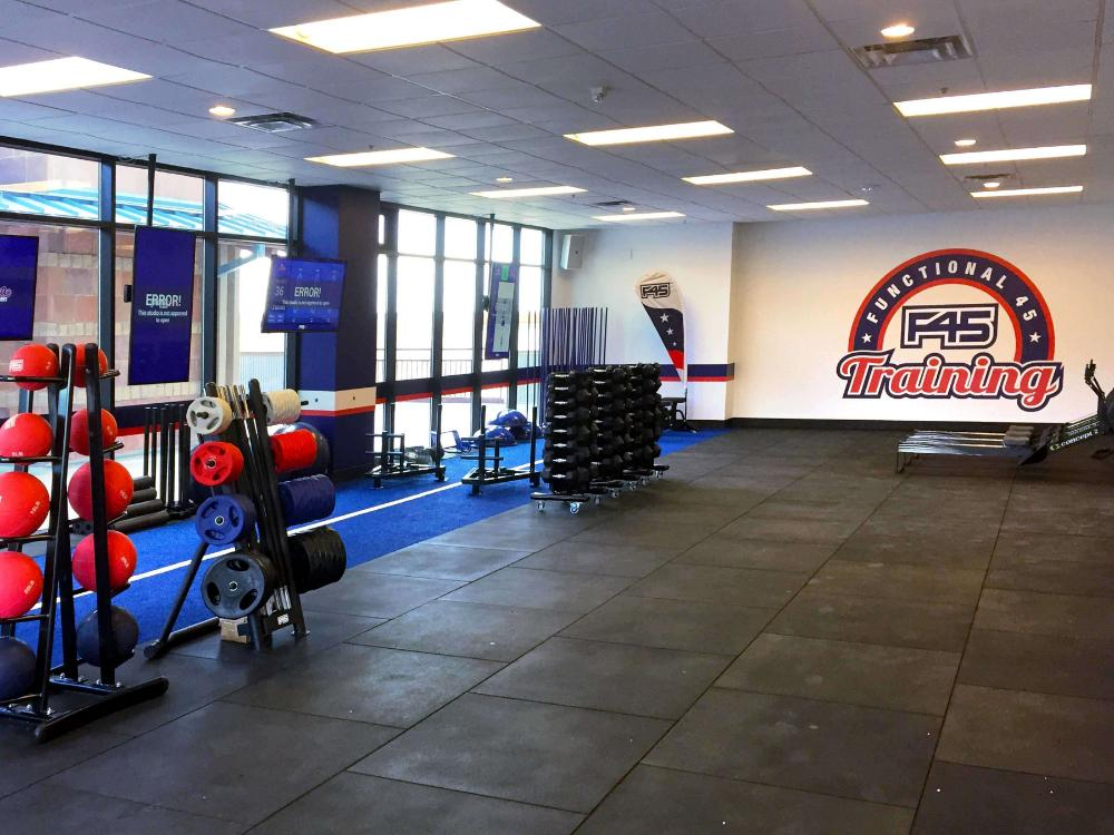 F45 interior brand graphics Boulder CO