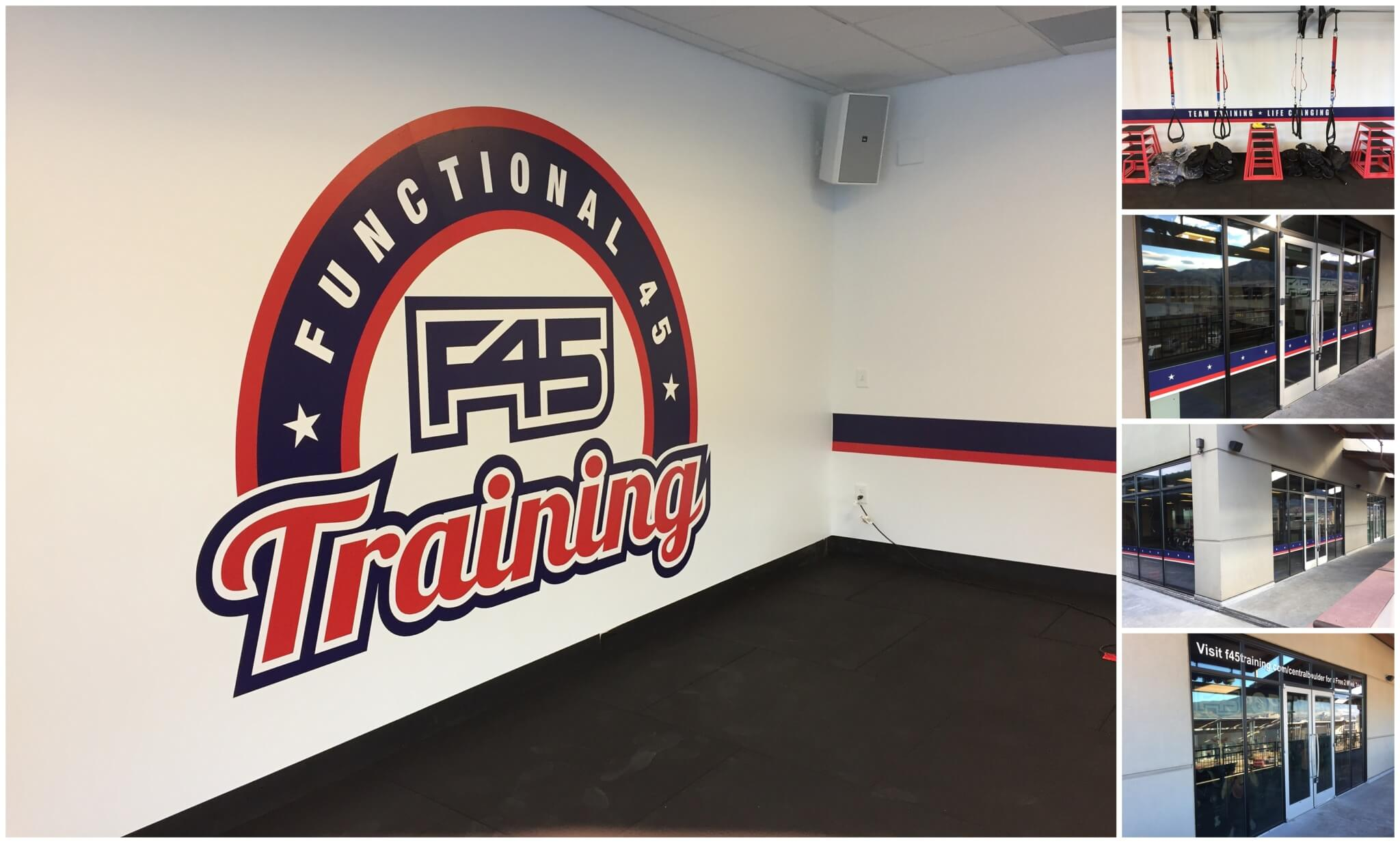 F45 interior decor cut vinyl graphics Boulder CO