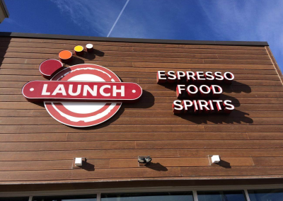 Launch spirits Dimensional Formed Channel Letters Golden CO