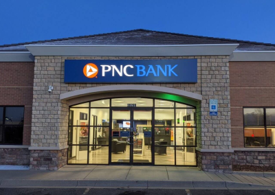 PNC exterior illuminated wall cabinet sign Centennial CO