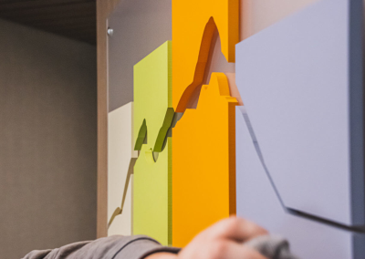 Peak ear nose and throat dimensional acrylic floating brand decor lobby wall sign Golden CO