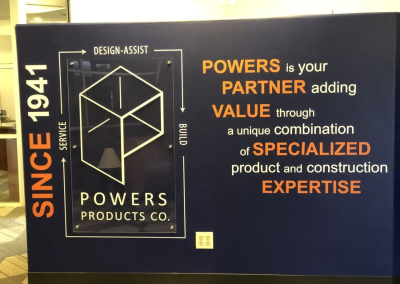 Powers Products interior decor floating brand panel and cut vinyl Denver CO