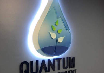 Quantum Halo Illuminated Dimensional Brand Sign Lobby Lakewood CO