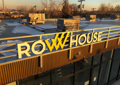 Rowhouse exterior Illuminated Signs Channel Letters edgewater CO