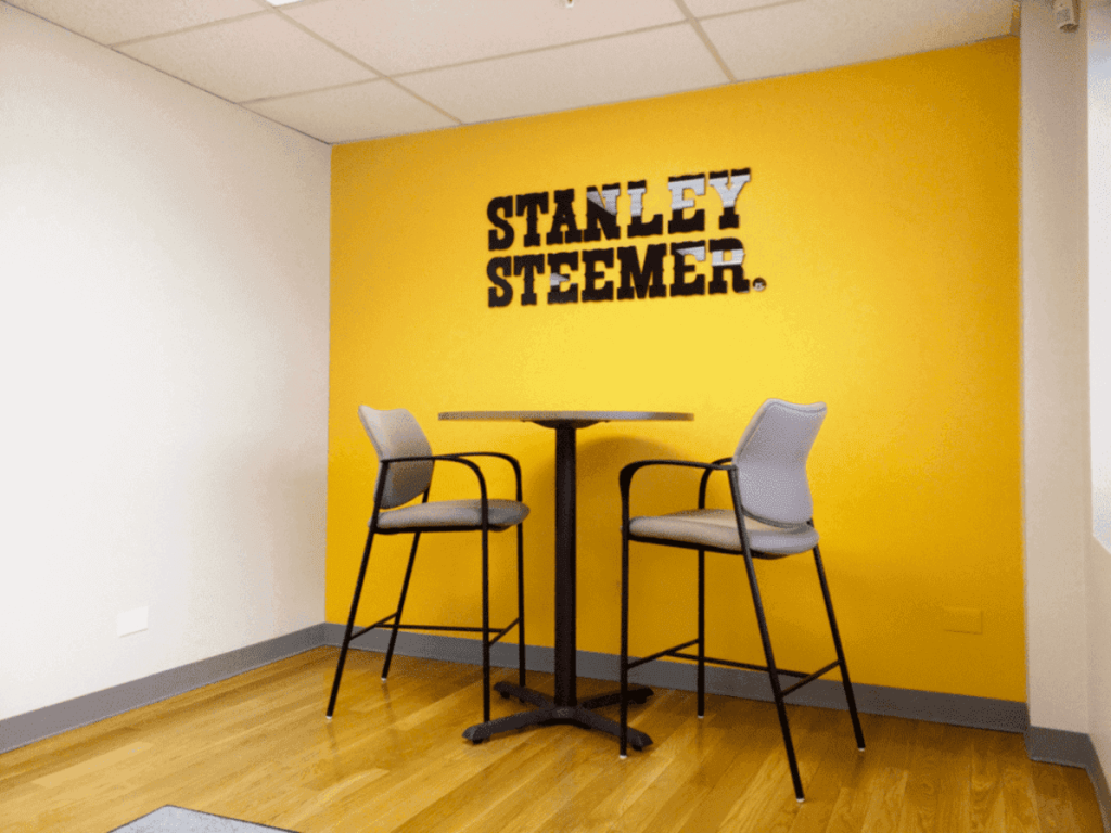 Stanley steamer brand decor lobby sign golden Co