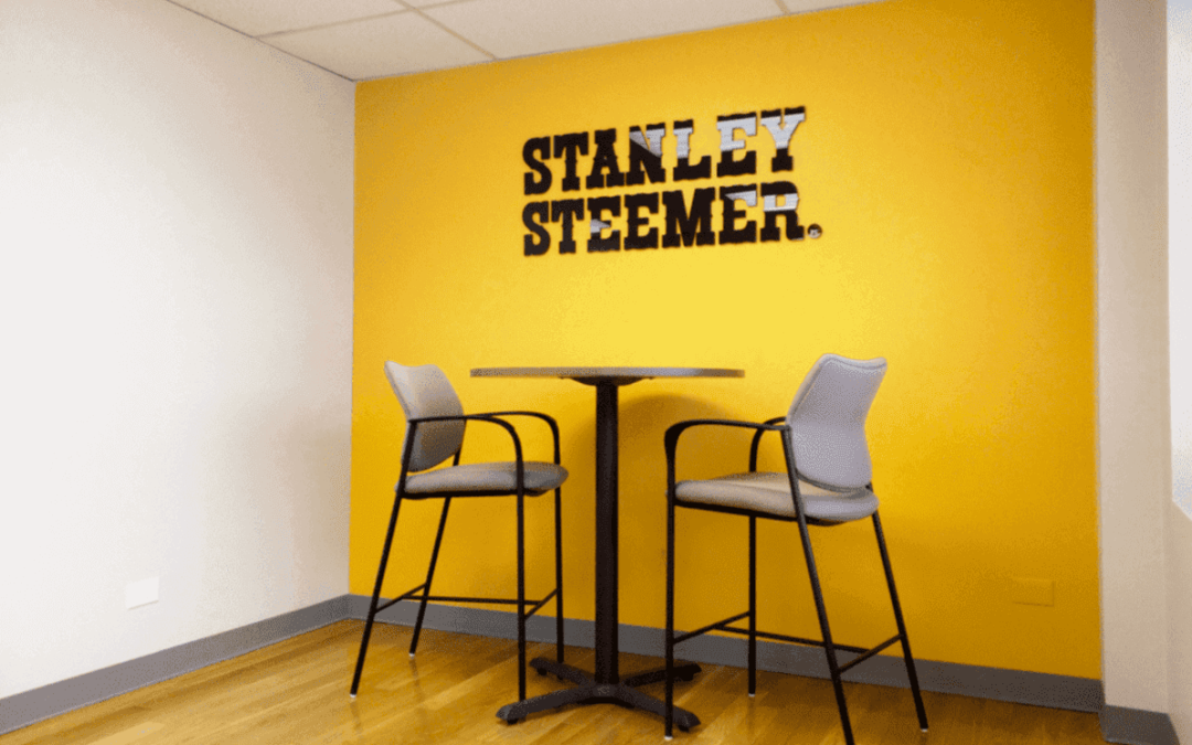 Stanley steamer brand decor lobby sign golden Co