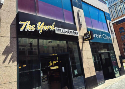 The Yard Milkshake Bar outdoor illuminated signs Denver CO