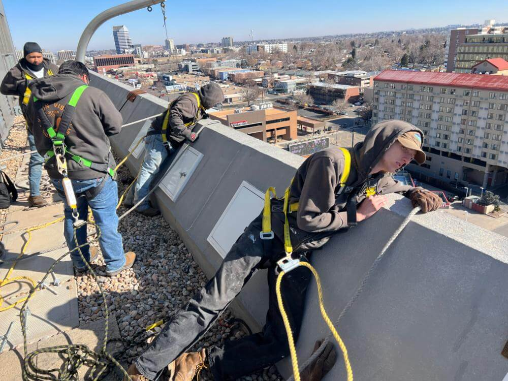 Hot Shot exterior illuminated projecting blade sign cabinet Cheyenne WY