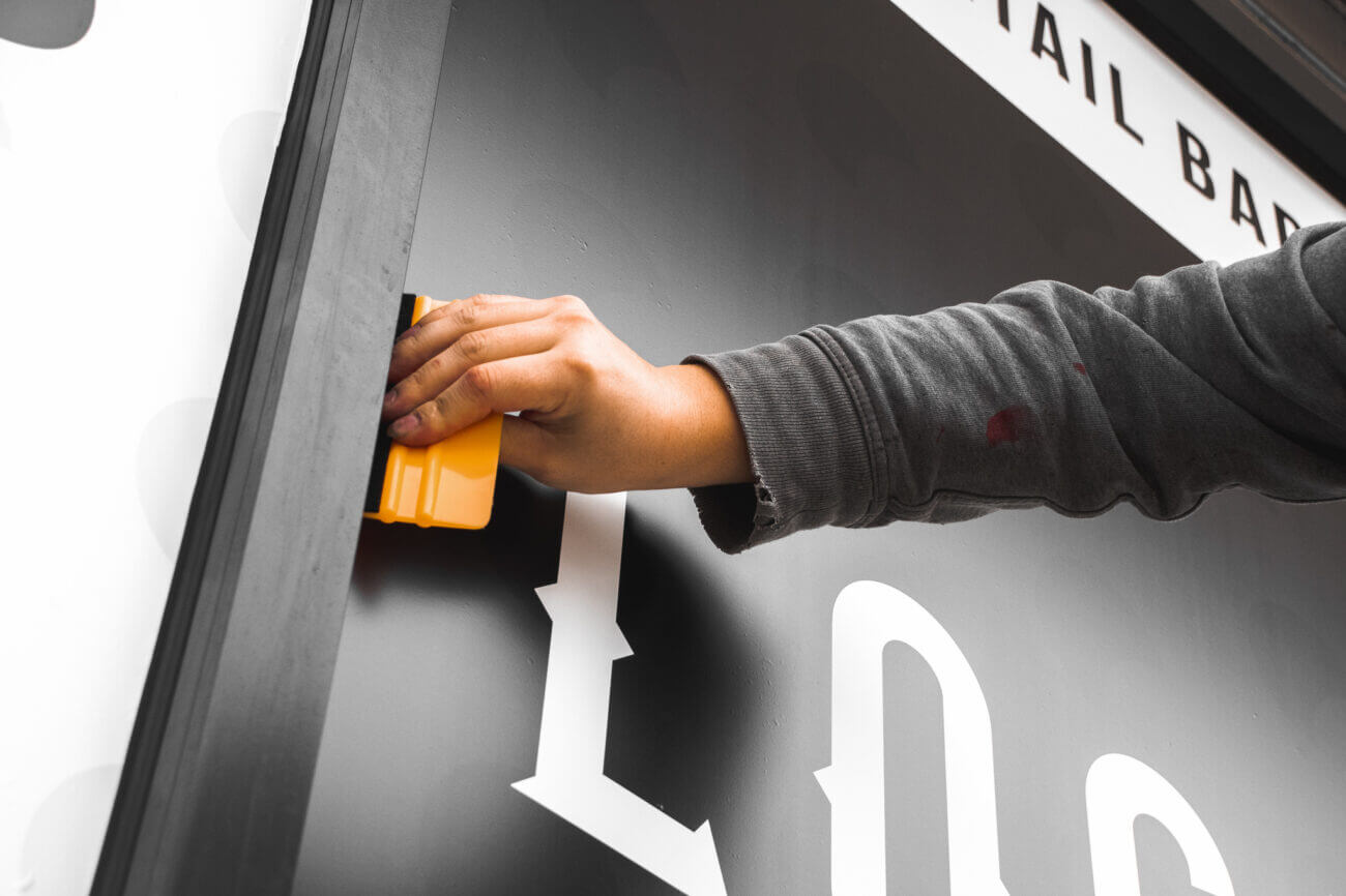services sign installation window vinyl graphics for business in denver, co
