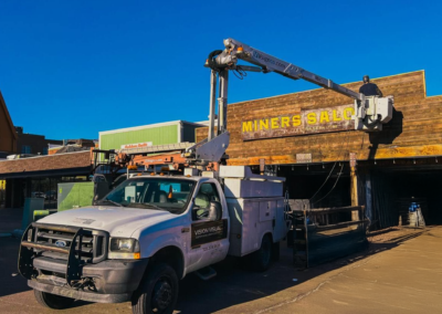 high-rise commercial sign installation services in Denver by Vision Visual Signs