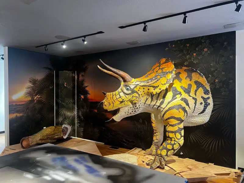 Large custom indoor wall mural and signage installation by Vision Visual Signs